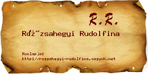 Rózsahegyi Rudolfina névjegykártya